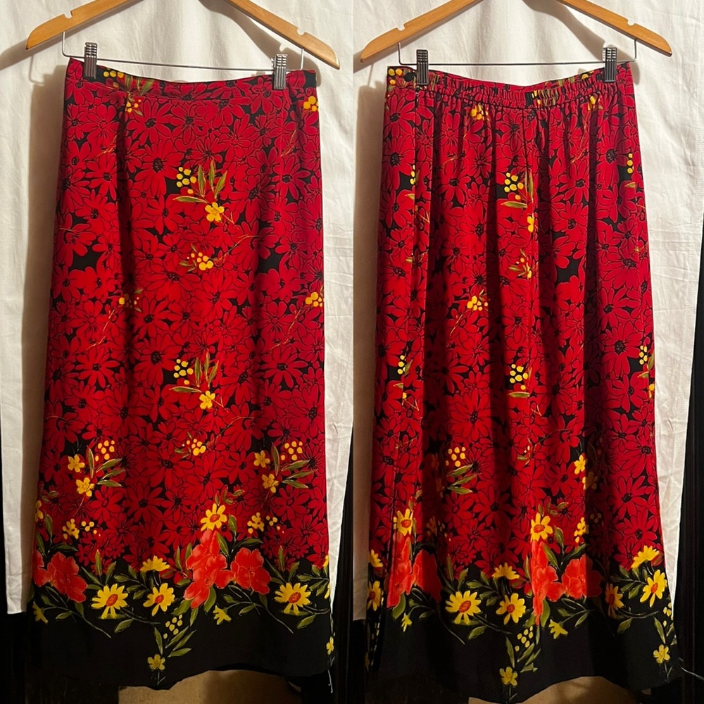 90s Floral Maxi Skirt